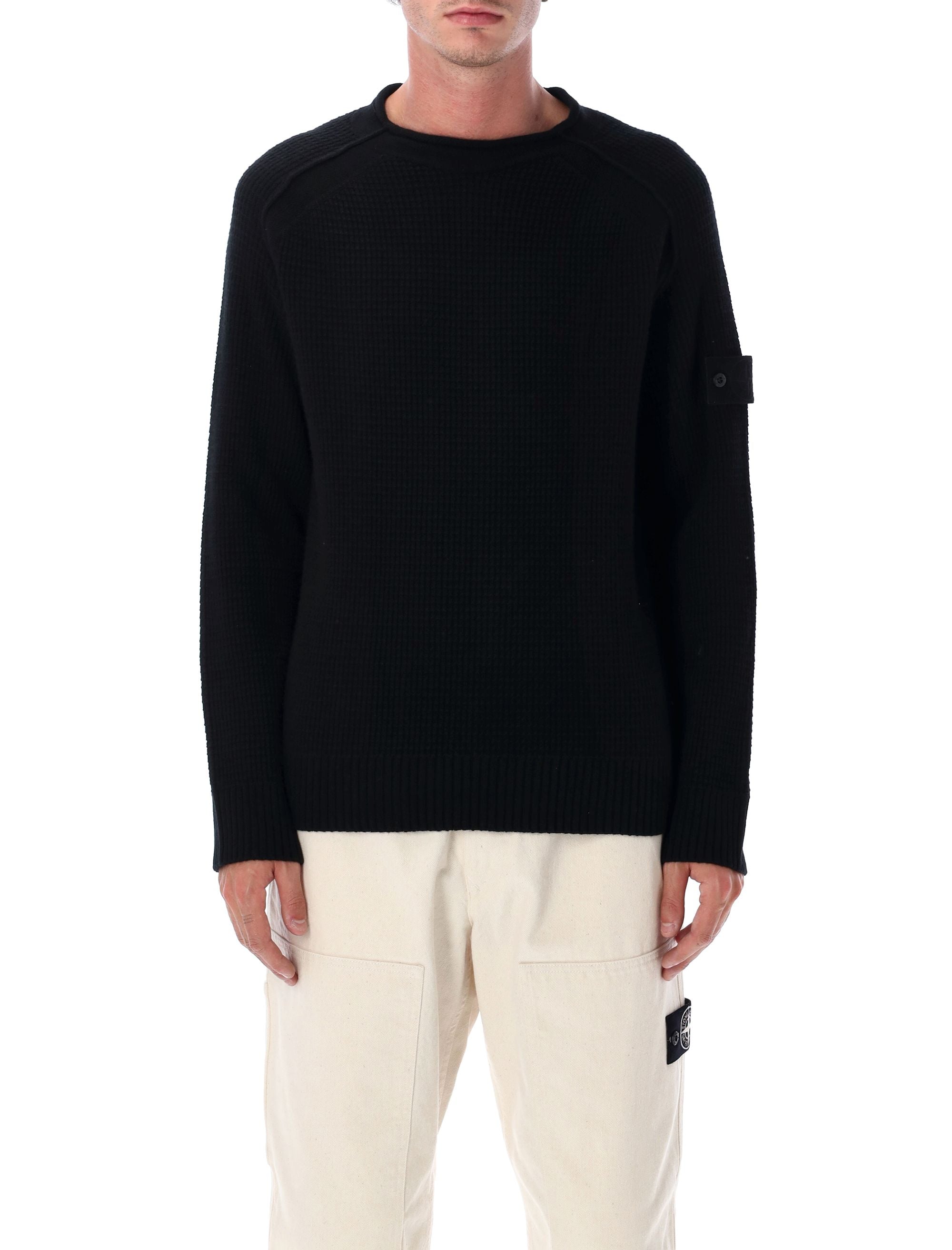 STONE ISLAND Fisherman Rib Crewneck Jumper - Size L