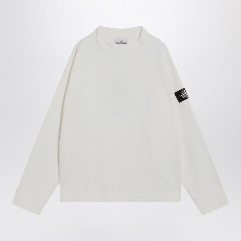 STONE ISLAND Crater Neck Cotton Sweatshirt - Size L