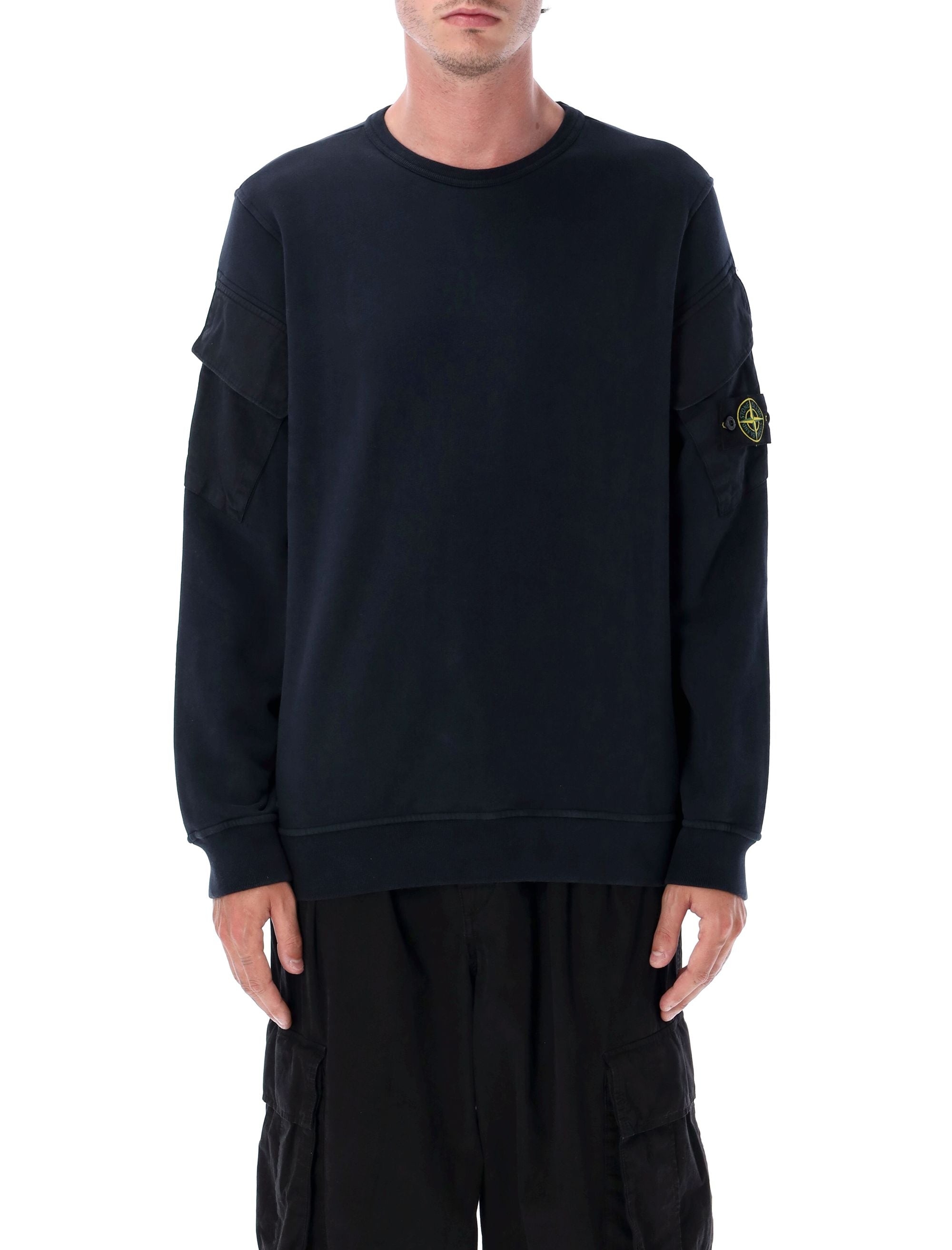 STONE ISLAND Brushed Organic Cotton Sweatshirt - Regular Fit, Size L