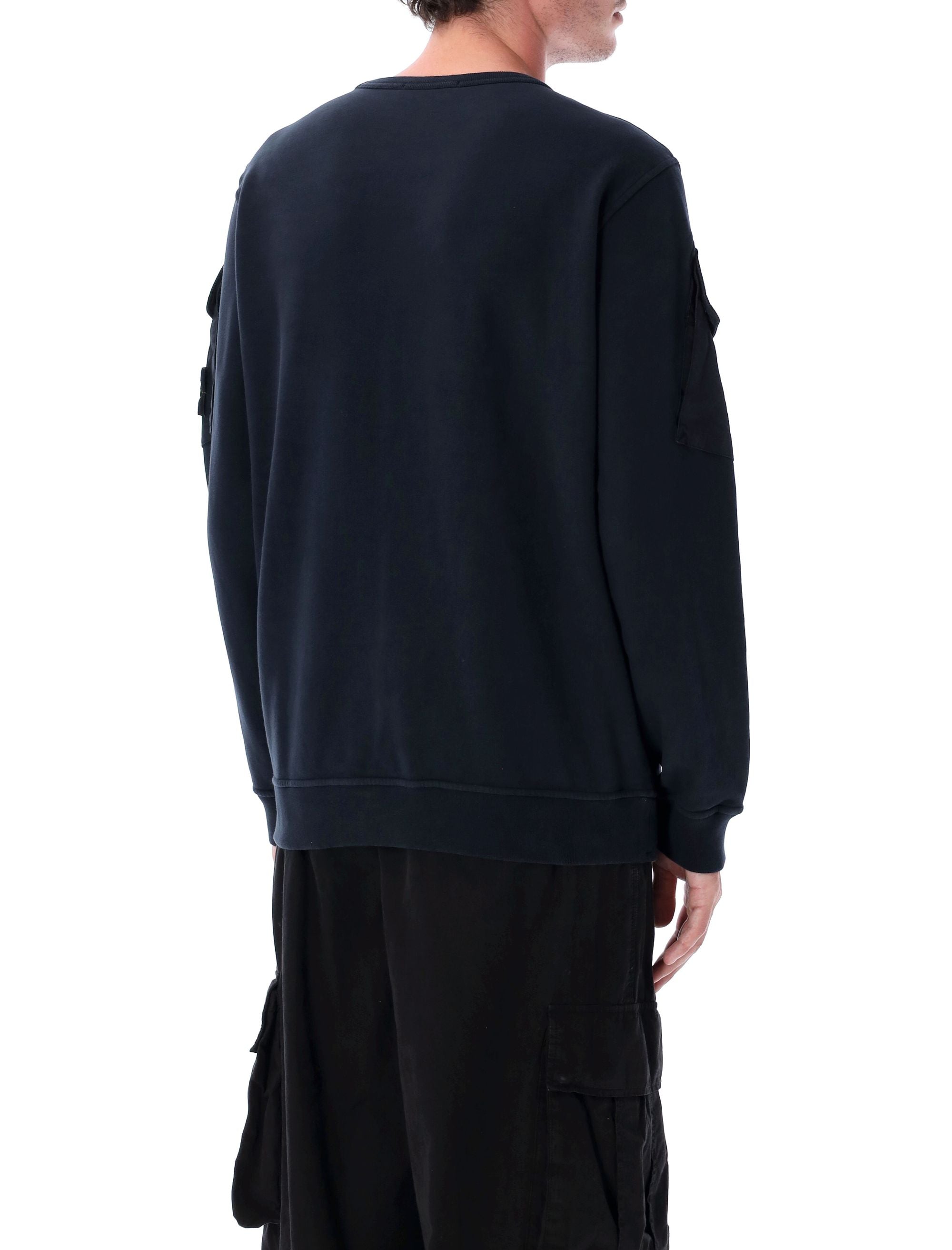 STONE ISLAND Brushed Organic Cotton Sweatshirt - Regular Fit, Size L