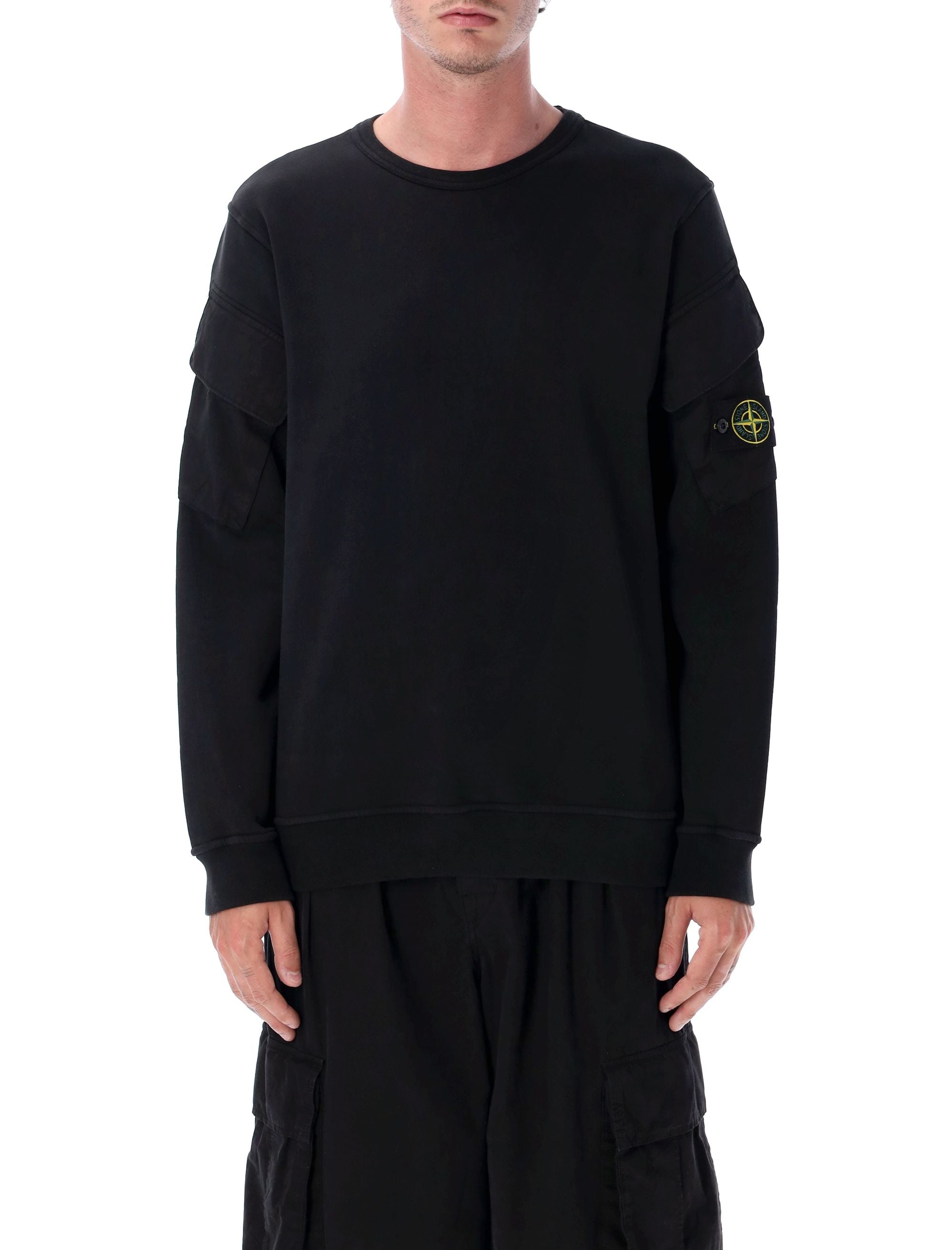 STONE ISLAND Brushed Organic Cotton Sweatshirt - Size L