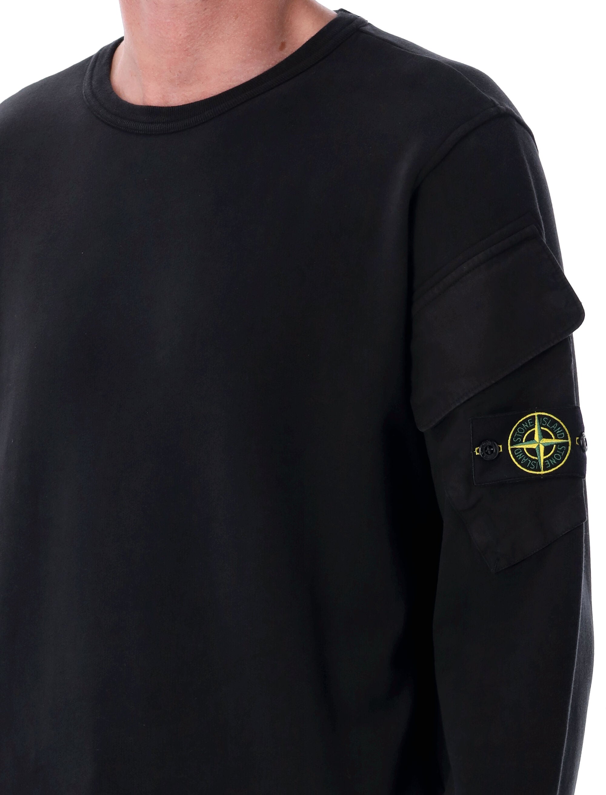 STONE ISLAND Brushed Organic Cotton Sweatshirt - Size L
