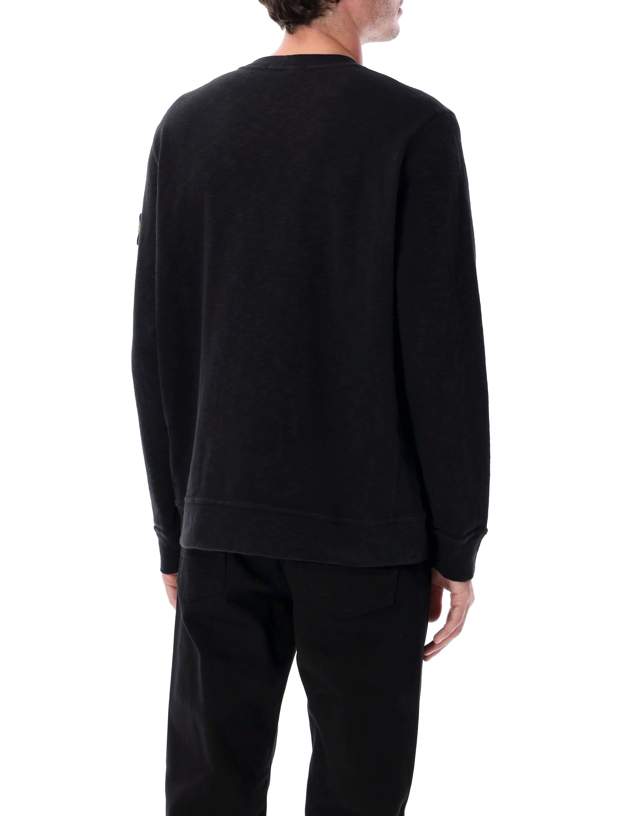 STONE ISLAND Textured Cotton Crew Neck Sweatshirt - Size L