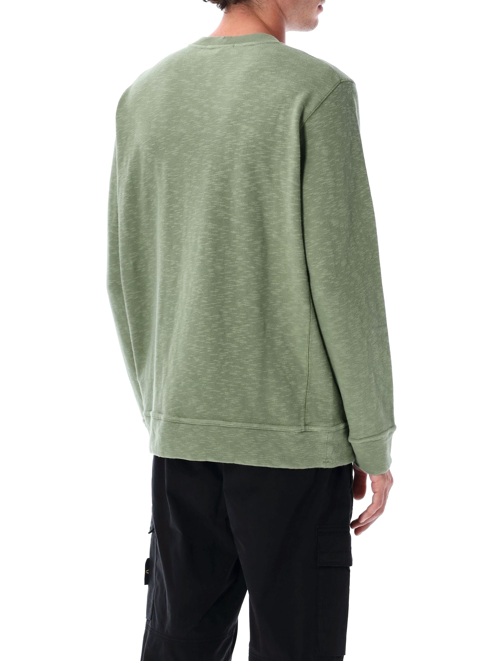 STONE ISLAND Textured Cotton Crew Neck Sweatshirt - Size L