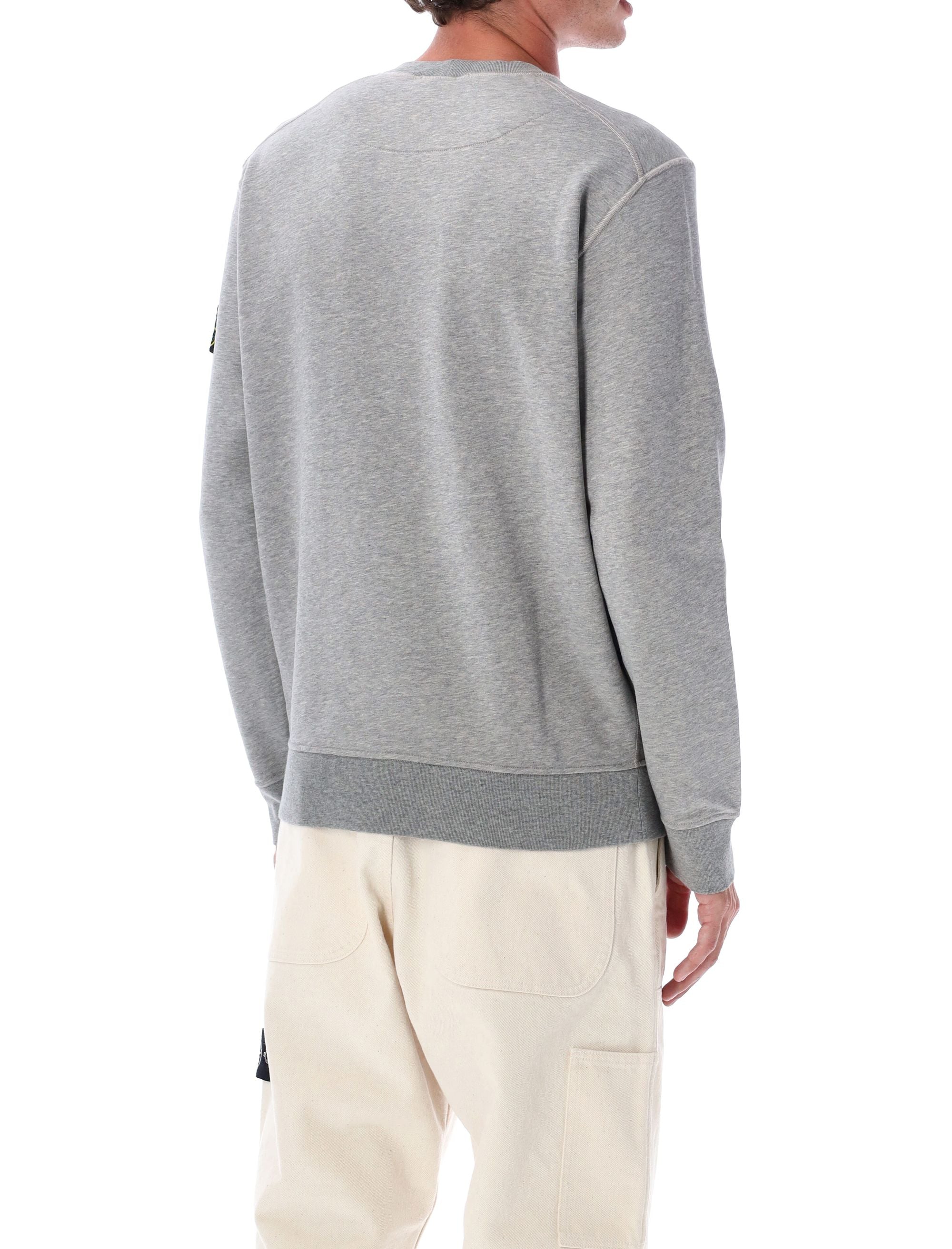 STONE ISLAND Organic Cotton Fleece Sweatshirt - Size L