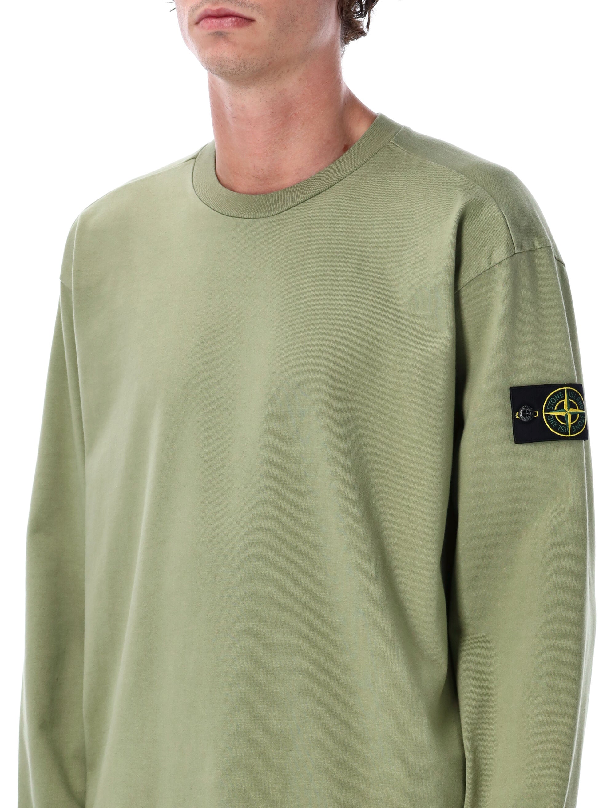 STONE ISLAND Heavyweight Cotton Crewneck Sweatshirt - Size L