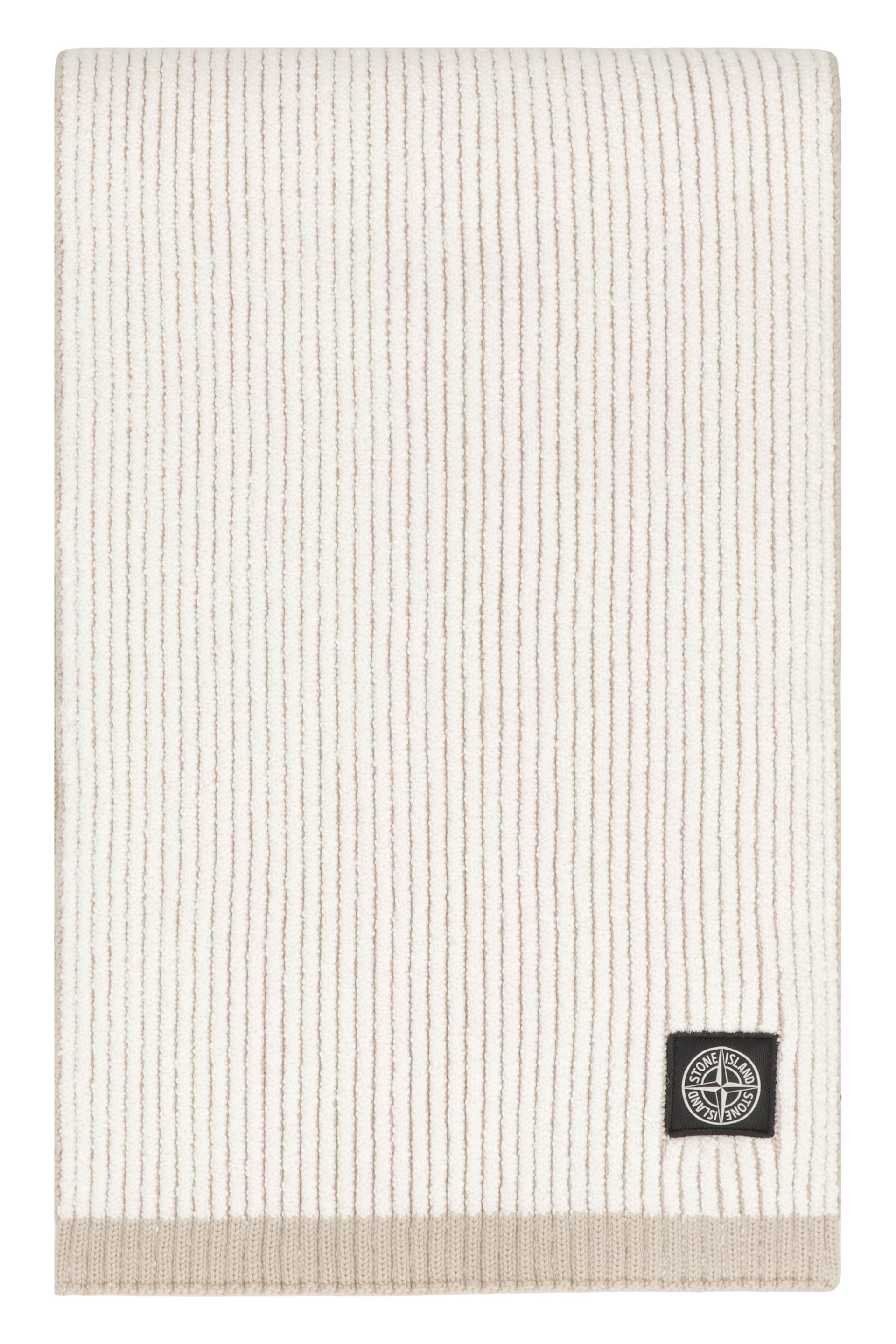 STONE ISLAND Ribbed Wool Scarf - Men's Fashion Accessory