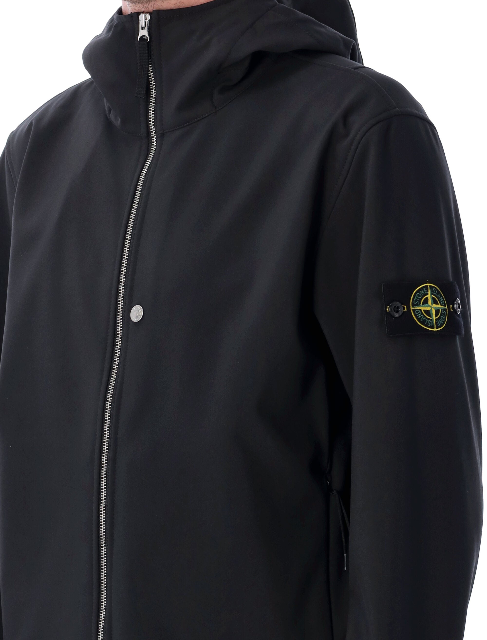 STONE ISLAND Light Hooded Jacket with Soft Shell Technology - Size L