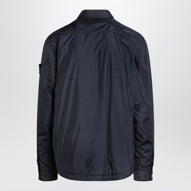 STONE ISLAND Navy Blue Nylon Shirt Jacket for Men