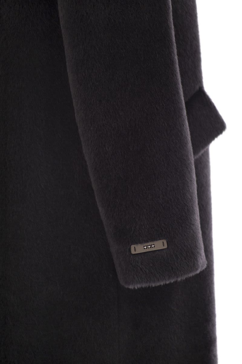 PESERICO Long-Haired Alpaca and Wool Jacket for Women