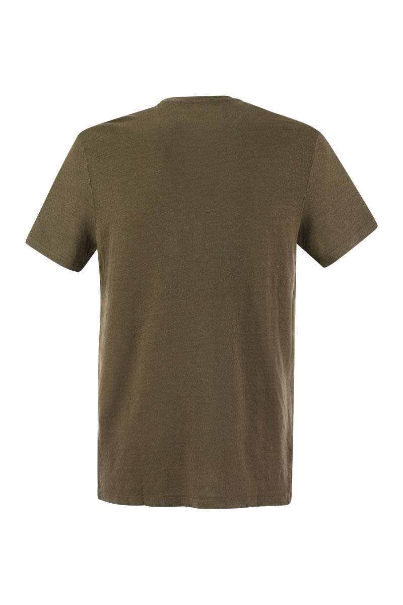 MAJESTIC Men's Crew-Neck Linen T-Shirt