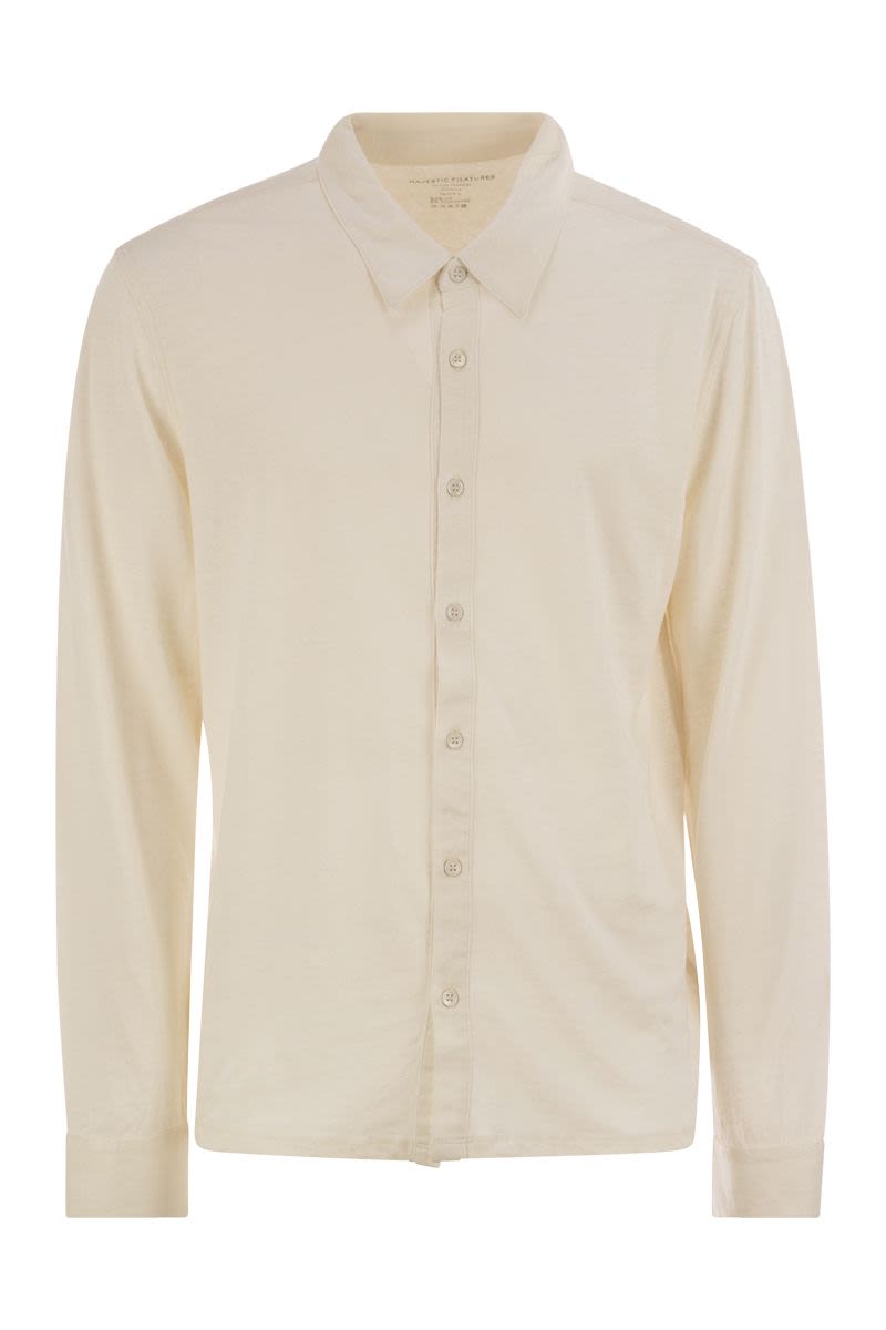 MAJESTIC Elegant Long-Sleeved Linen Shirt for Men