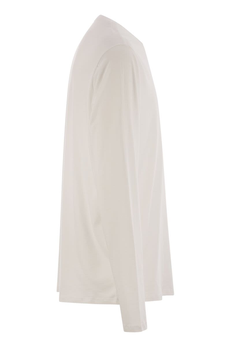 MAJESTIC Long-Sleeved Slim Fit Crew Neck T-Shirt