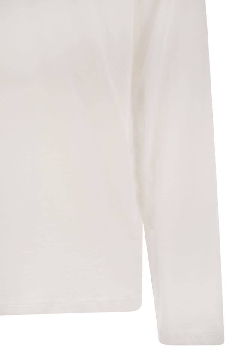 MAJESTIC Long-Sleeved Slim Fit Crew Neck T-Shirt