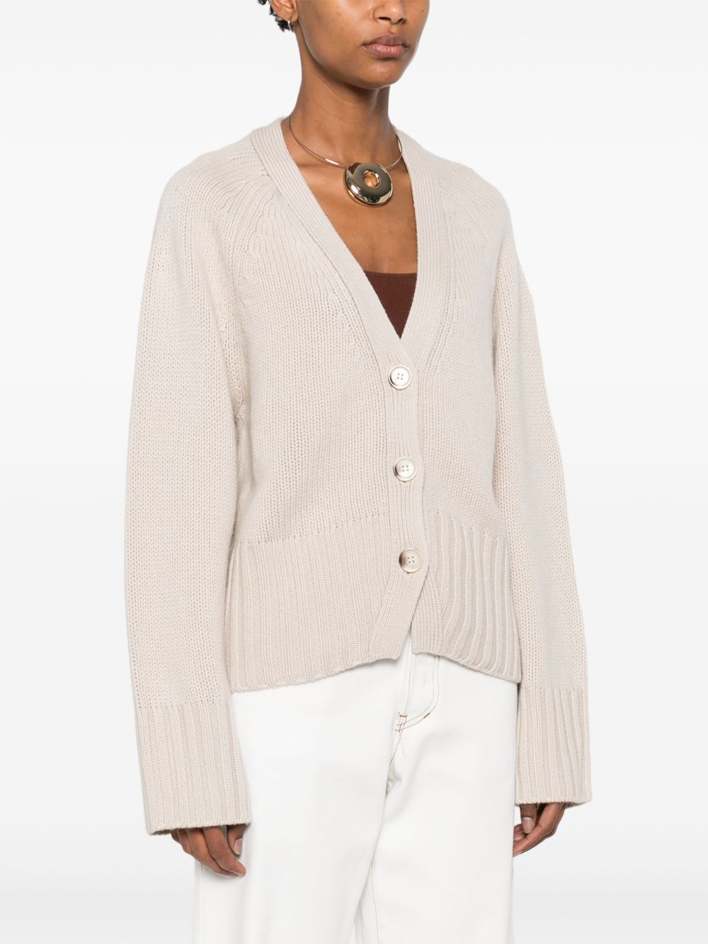 SOFT GOAT Cashmere V-Necked Cardigan for Women