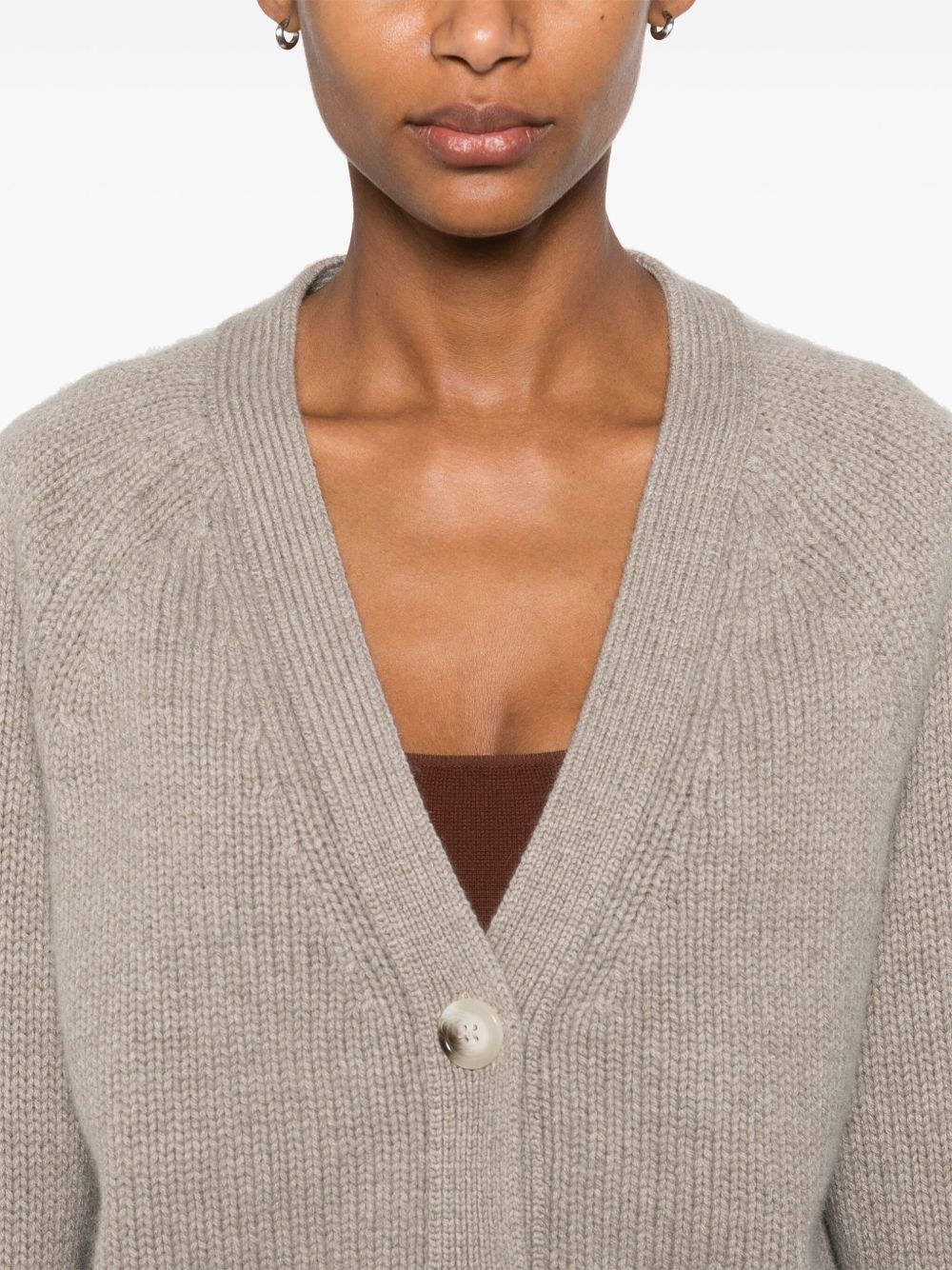 SOFT GOAT Cashmere V-Necked Cardigan