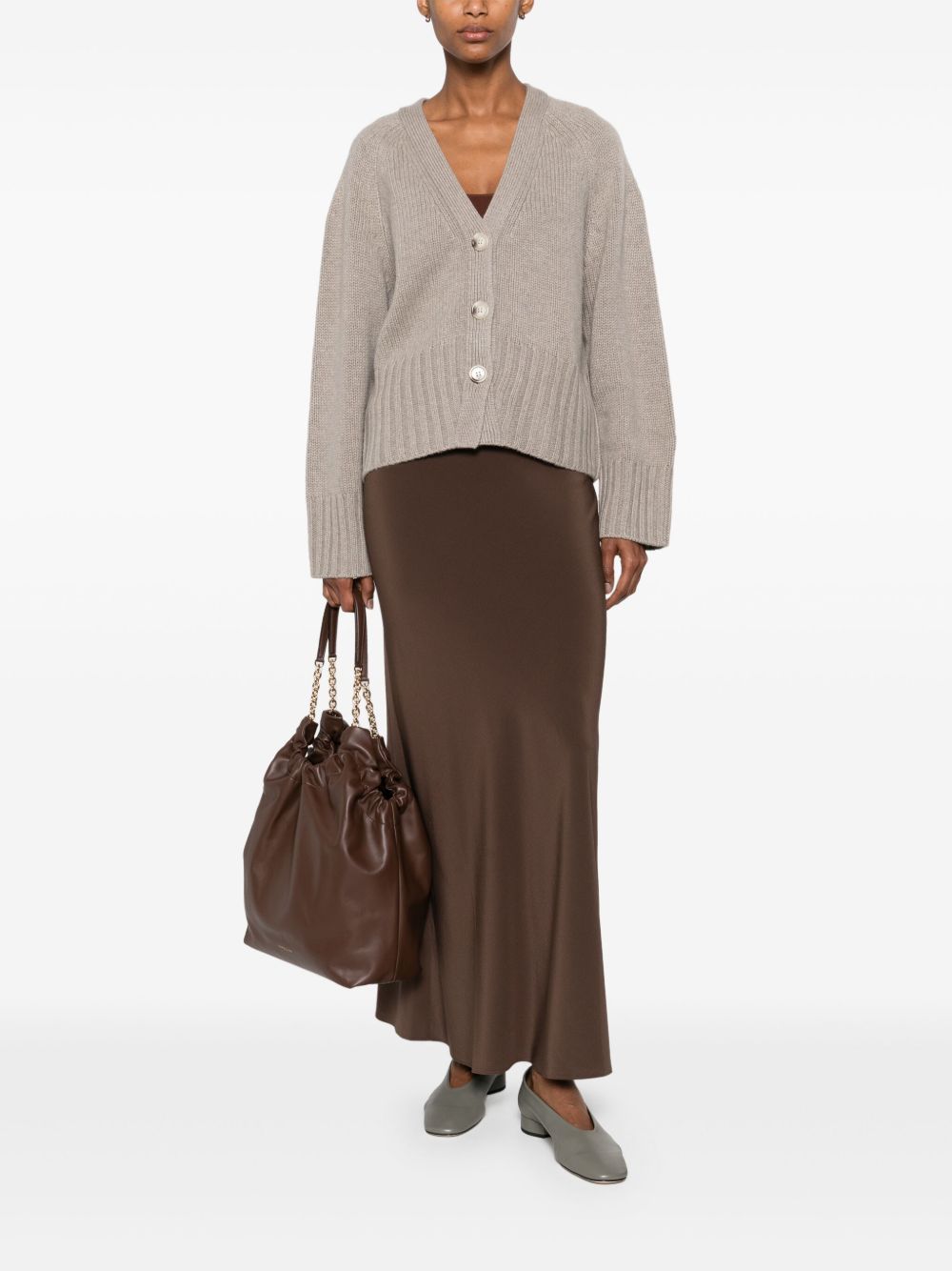 SOFT GOAT Cashmere V-Necked Cardigan