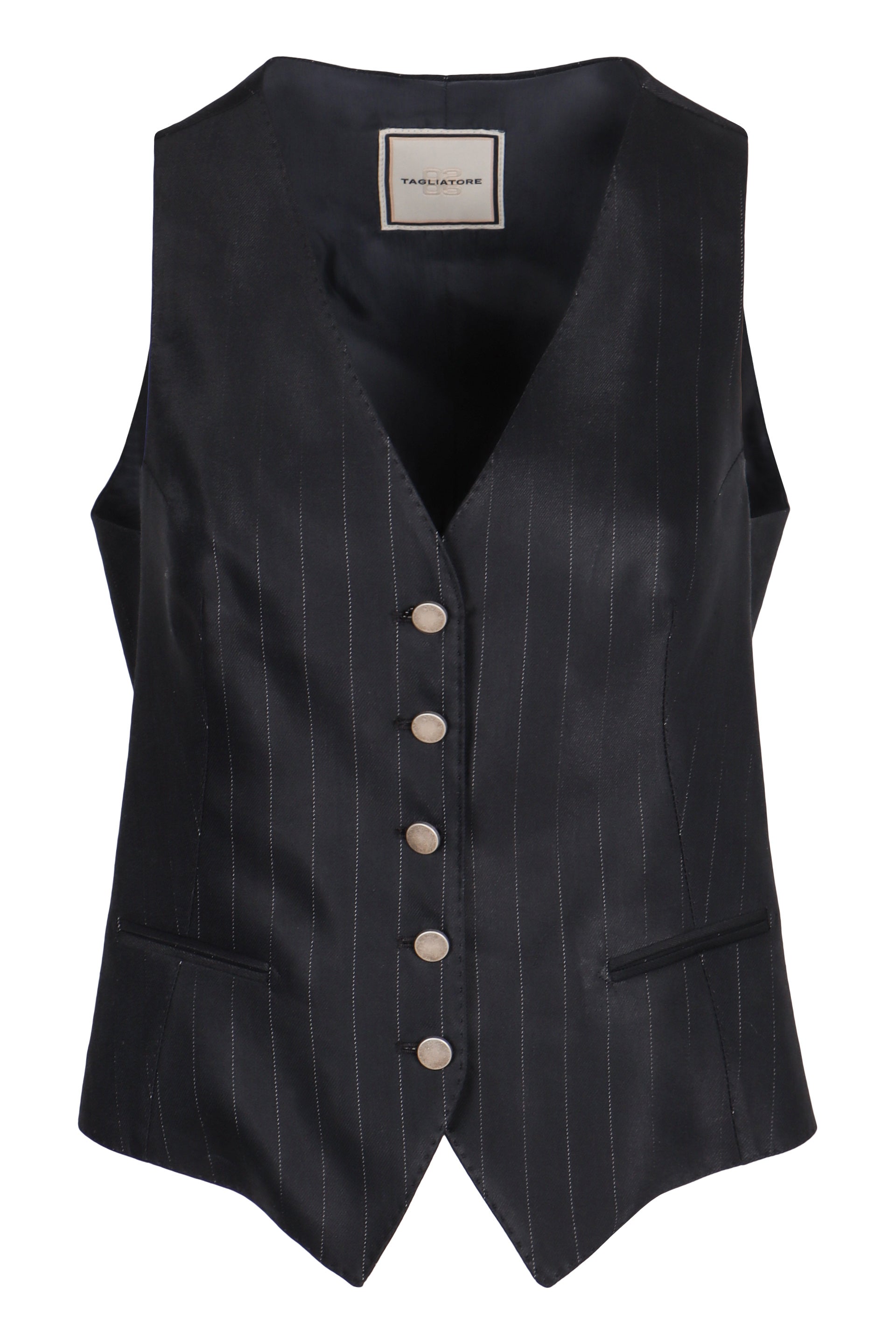 0205 TAGLIATORE Single-Breasted Mini Vest for Women
