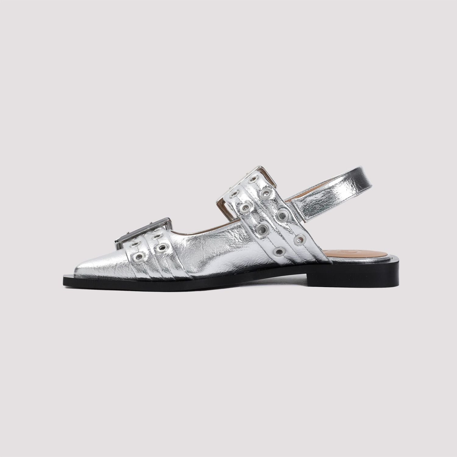 GANNI Ballet-Inspired Buckle Sandals for Women