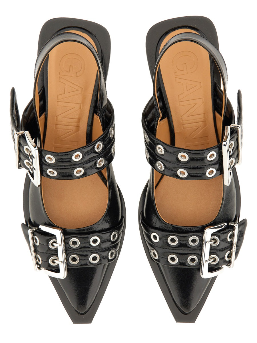 GANNI Buckle Ballet Flats for Women