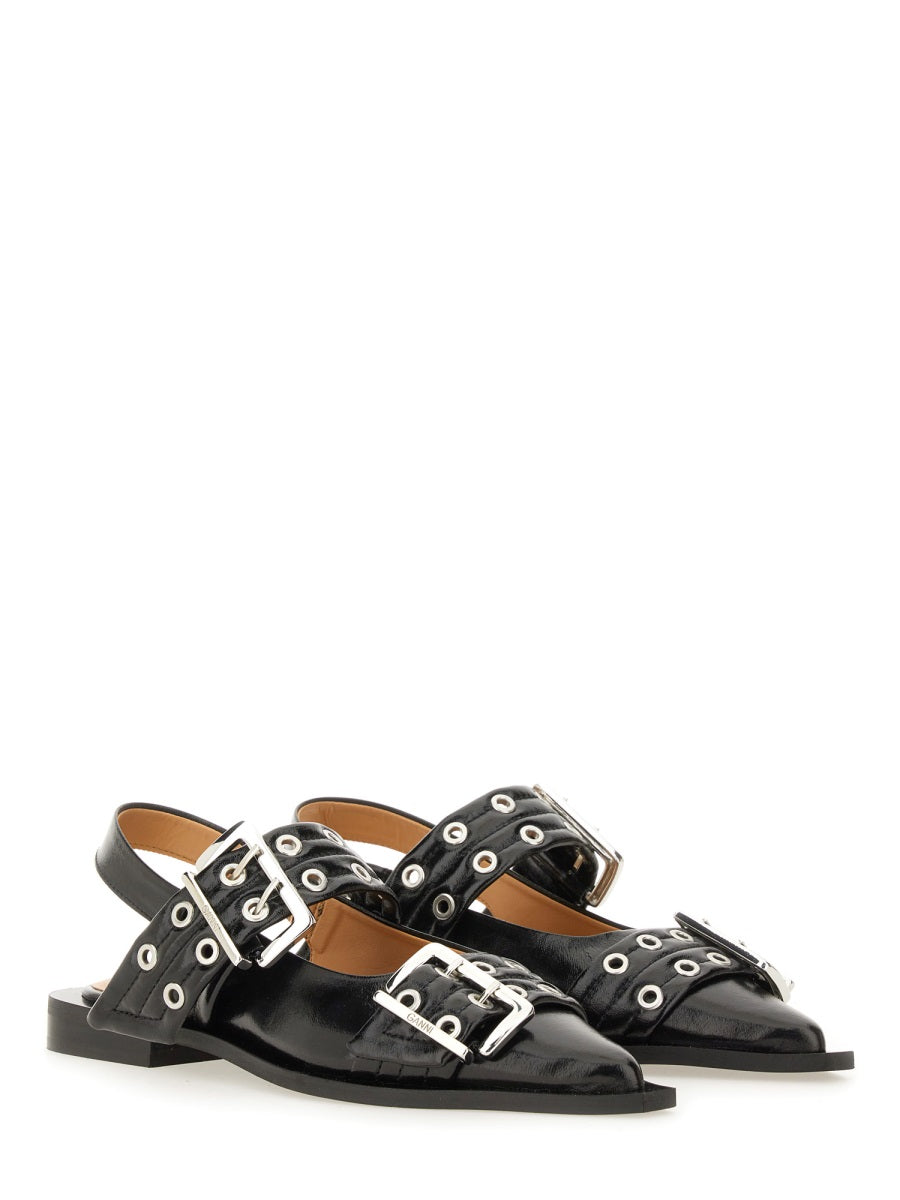 GANNI Buckle Ballet Flats for Women