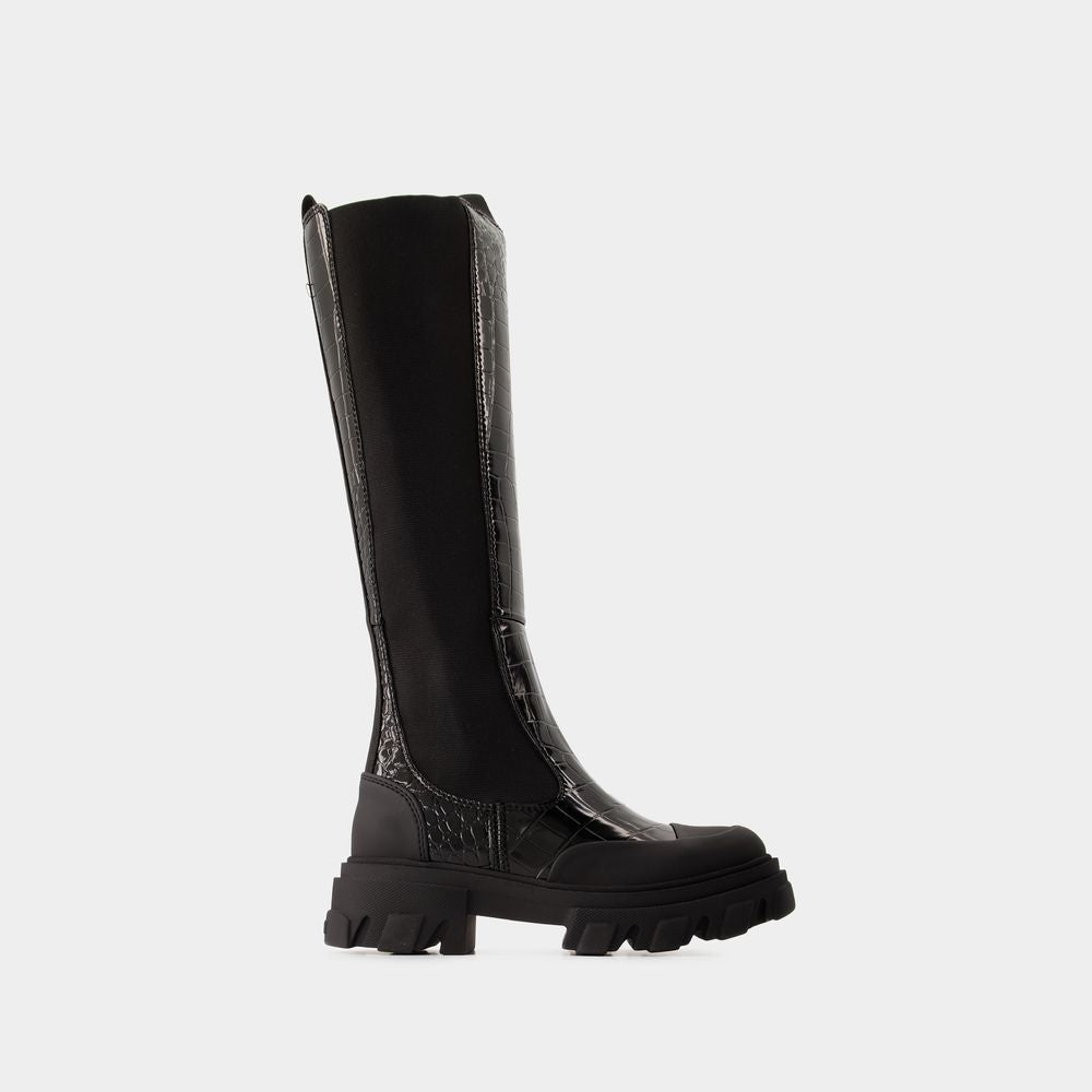 GANNI Cleated High Chelsea Boots for Women