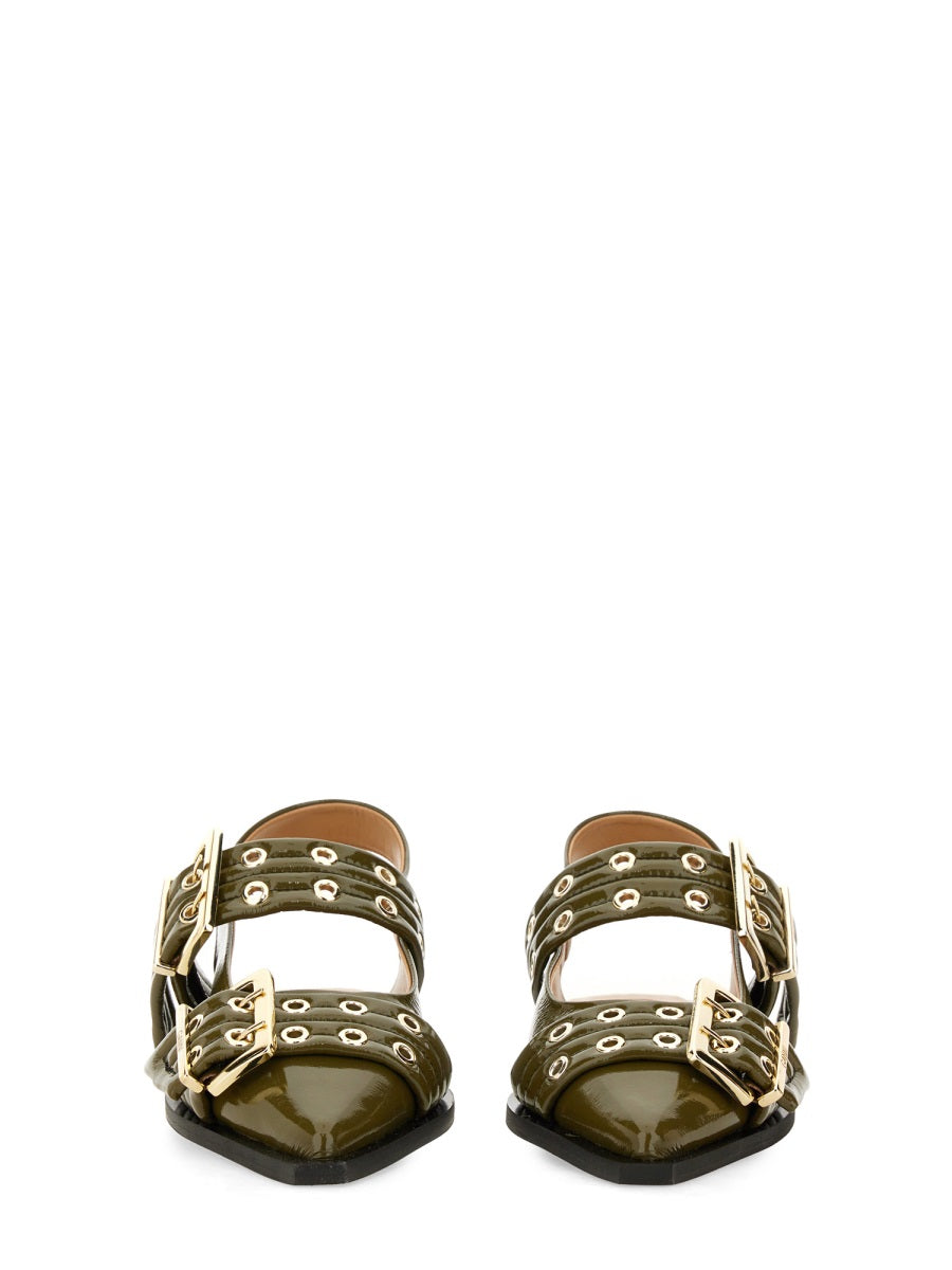 GANNI Feminine Ballerina Flat Shoes