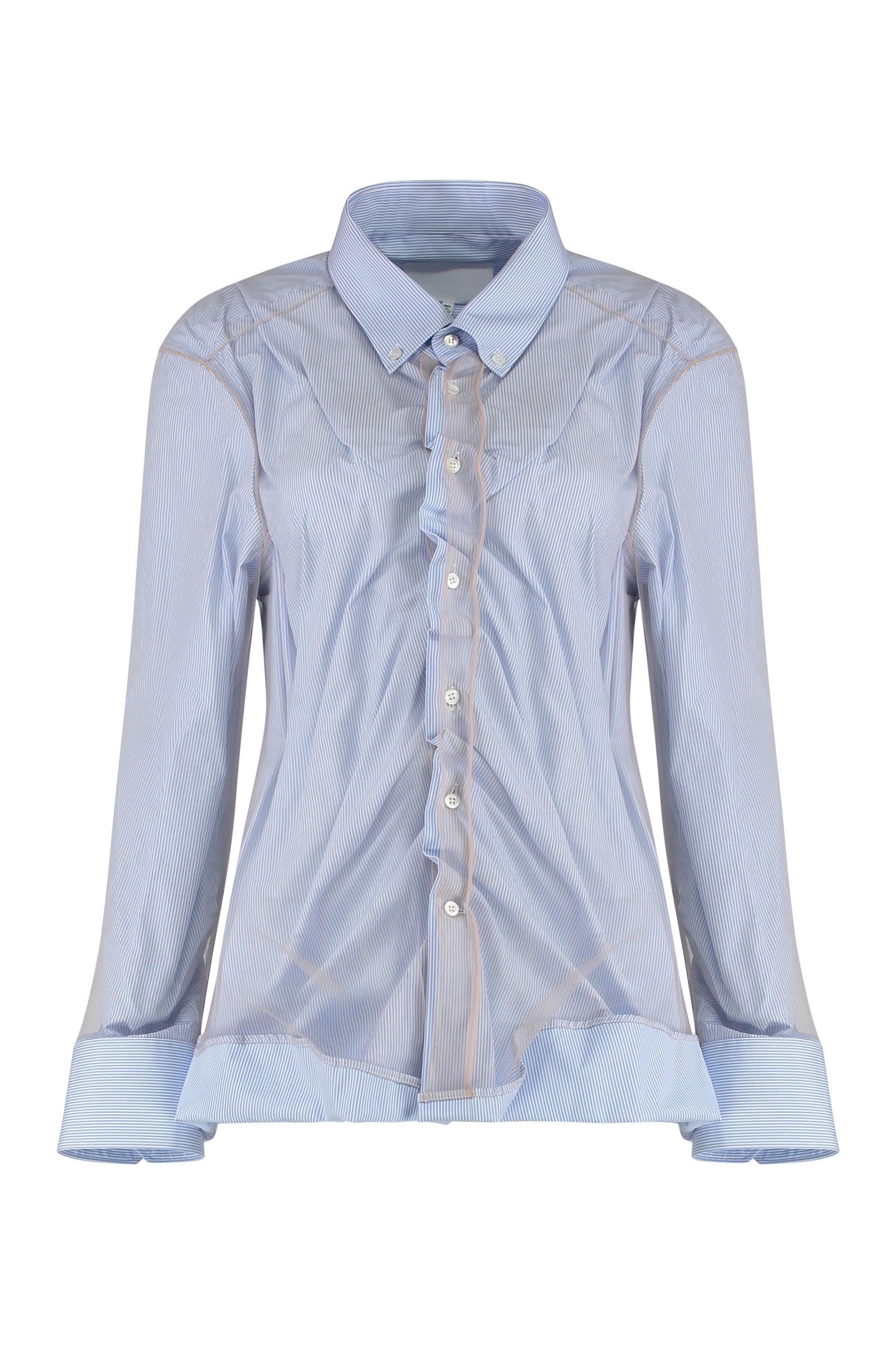 MAISON MARGIELA Layered Striped Cotton Shirt