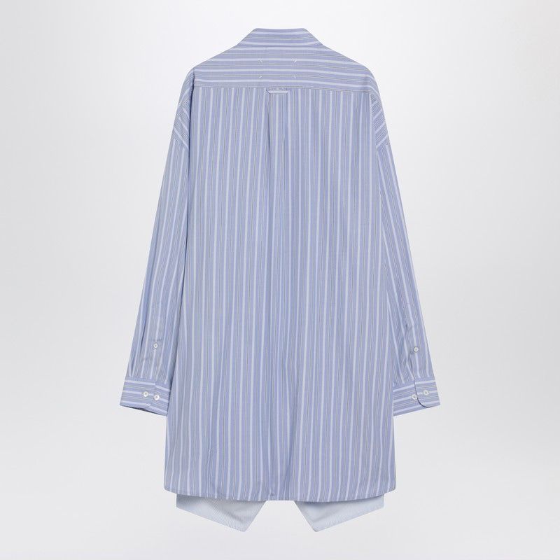 MAISON MARGIELA Striped Shirtdress with Ruched Waist - Women’s FW25