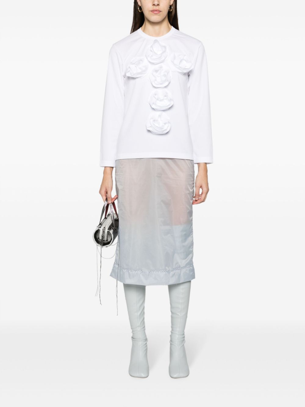 MAISON MARGIELA High-Waisted Tulle Midi Skirt