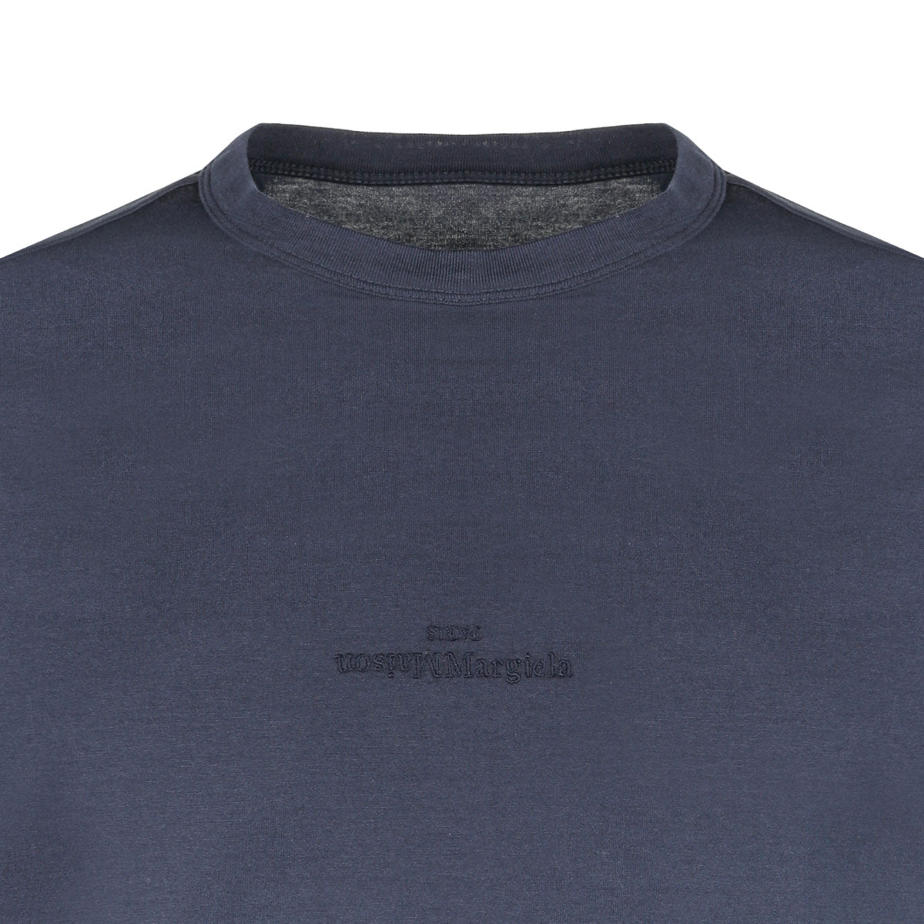 MAISON MARGIELA Men's Cotton T-Shirt with Tonal Embroidery
