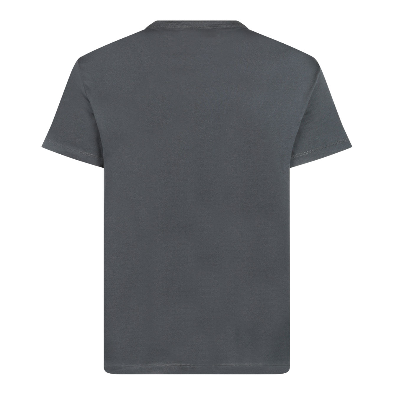 MAISON MARGIELA Washed Black Cotton T-Shirt with Tonal Embroidery
