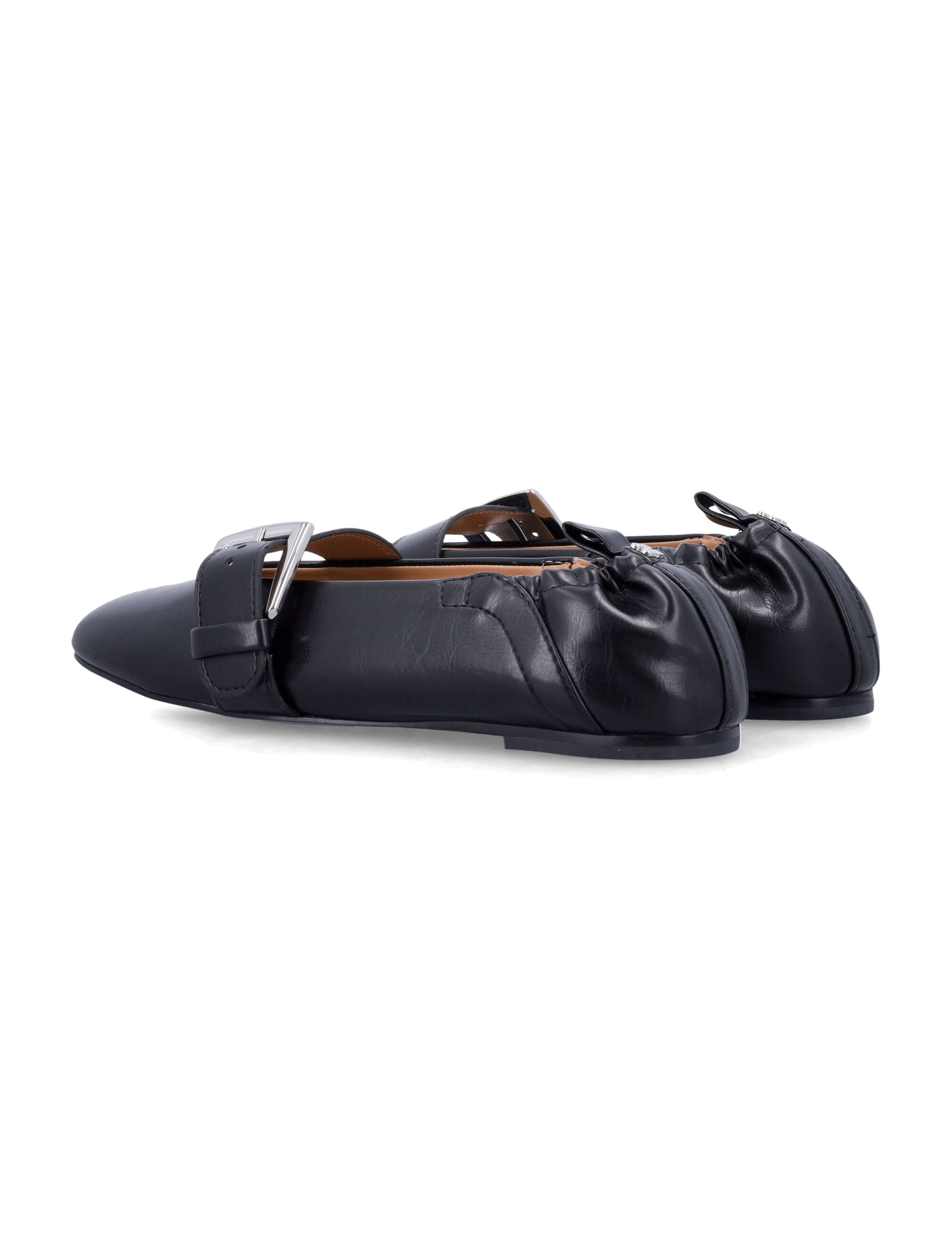 GANNI Buckle Strap Ballerinas
