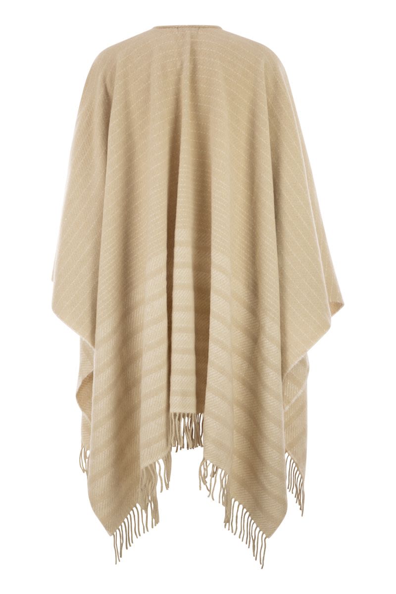 PESERICO Sophisticated Wool and Cashmere Cape
