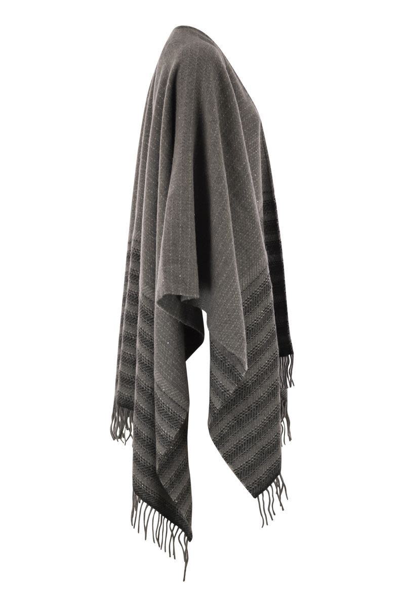 PESERICO Elegant Virgin Wool and Cashmere Cape