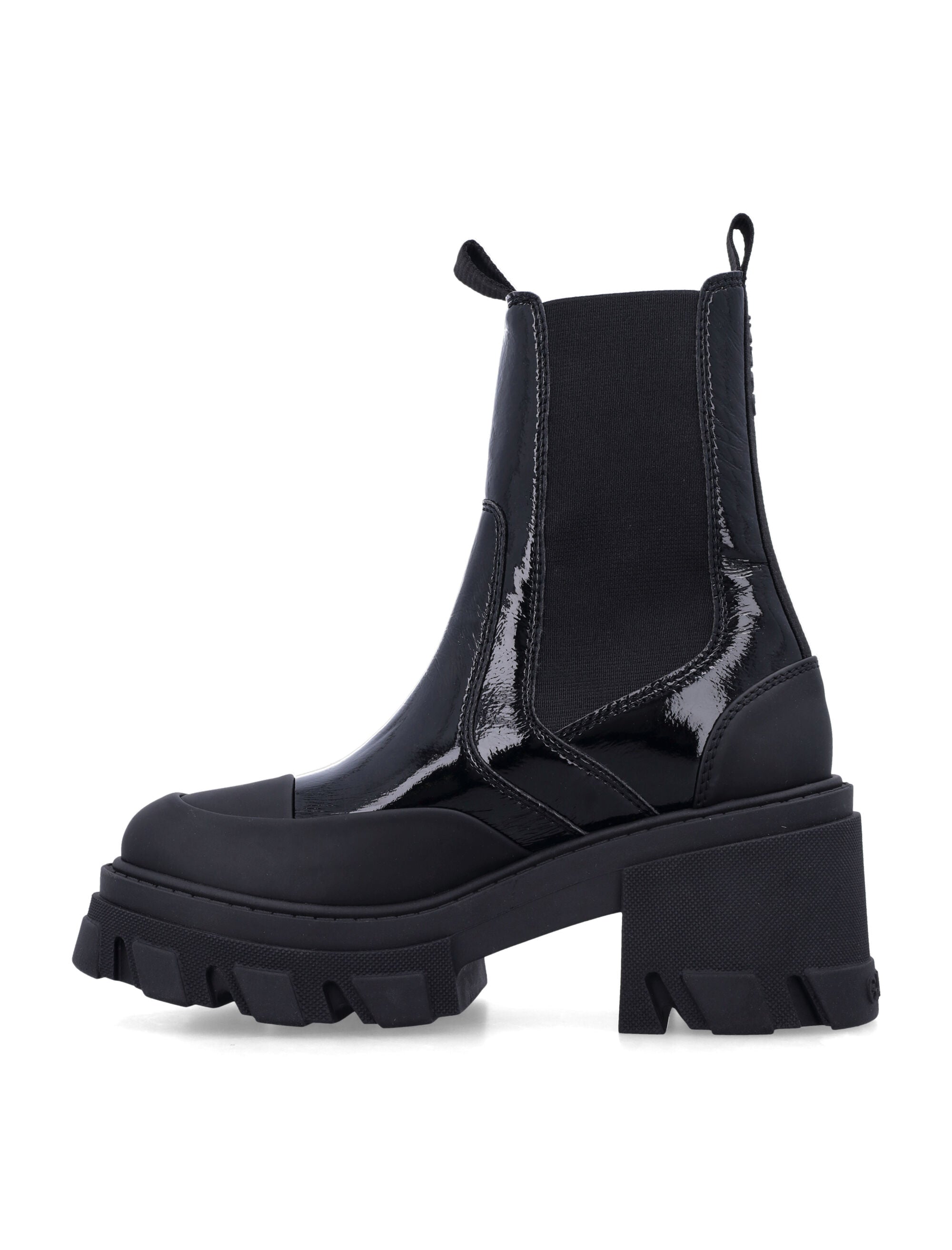 GANNI Cleated Heeled Mid Chelsea Boots