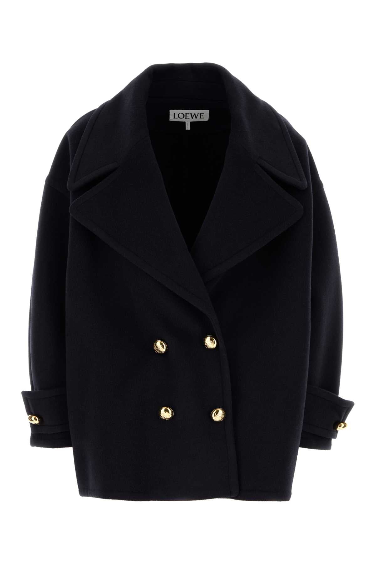LOEWE Wool Pebble Peacoat for Women