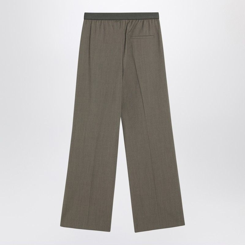 LOEWE Wool Trousers with Elastic Waistband - Women’s Casual Fit