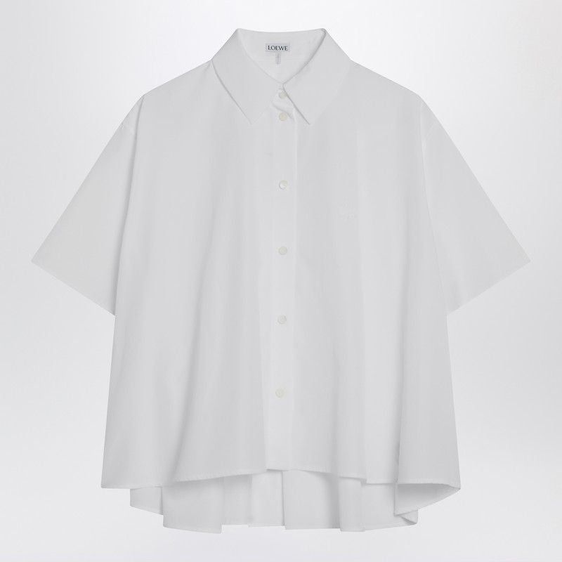 LOEWE Trapeze Design Short-Sleeved Cotton Shirt for Women