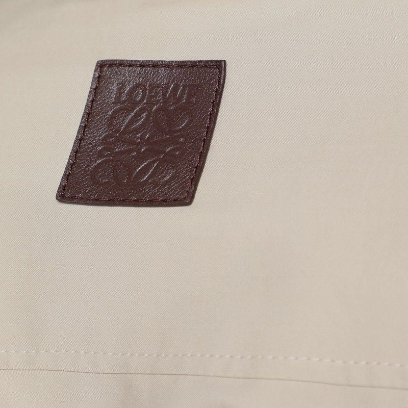 LOEWE Shirt Dress in Cotton and Silk with Puffed Hem