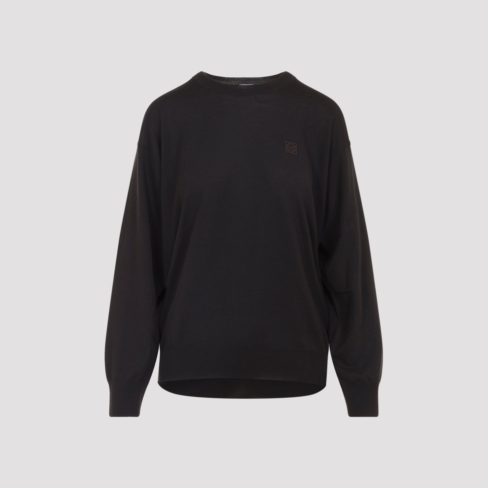 LOEWE Wool Sweater with Tonal Embroidered Logo
