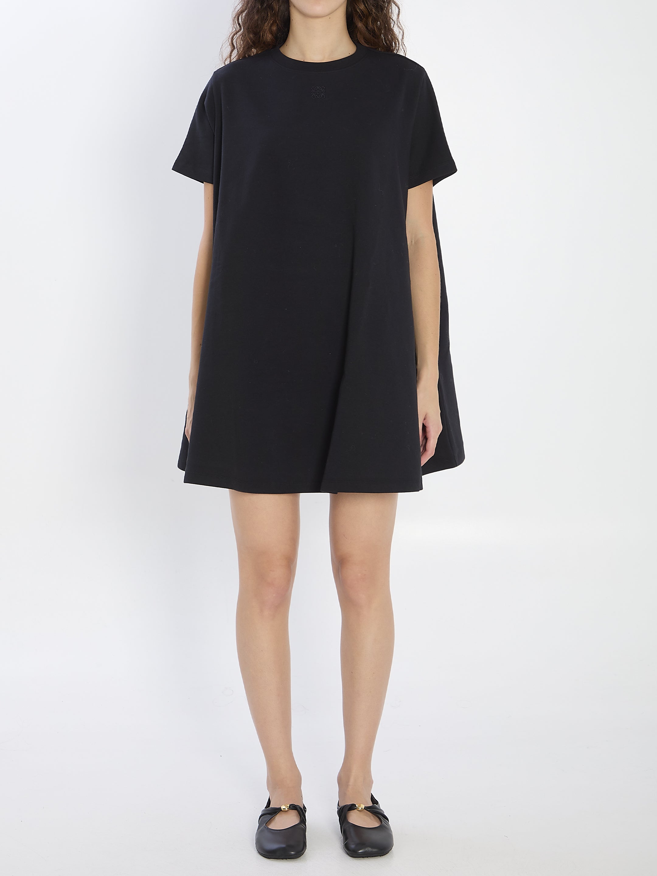 LOEWE A-Line Mini Dress with Embroidered Detail