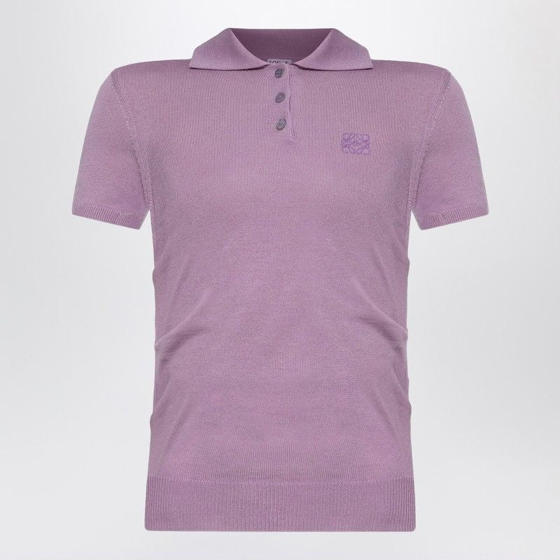 LOEWE Cashmere and Silk Blend Polo Shirt for Women