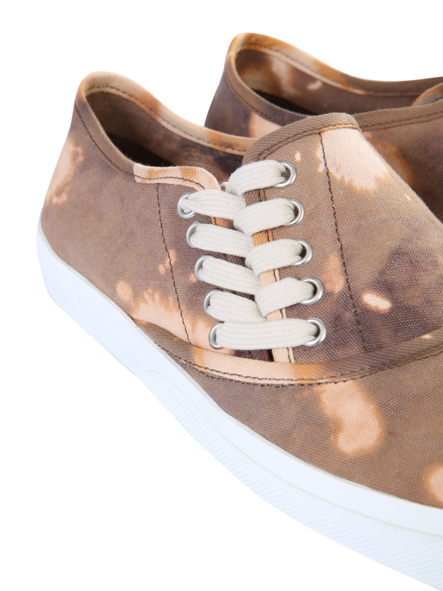 MAISON MARGIELA Asymmetrical Spliced Sneaker with 3 cm Rubber Sole