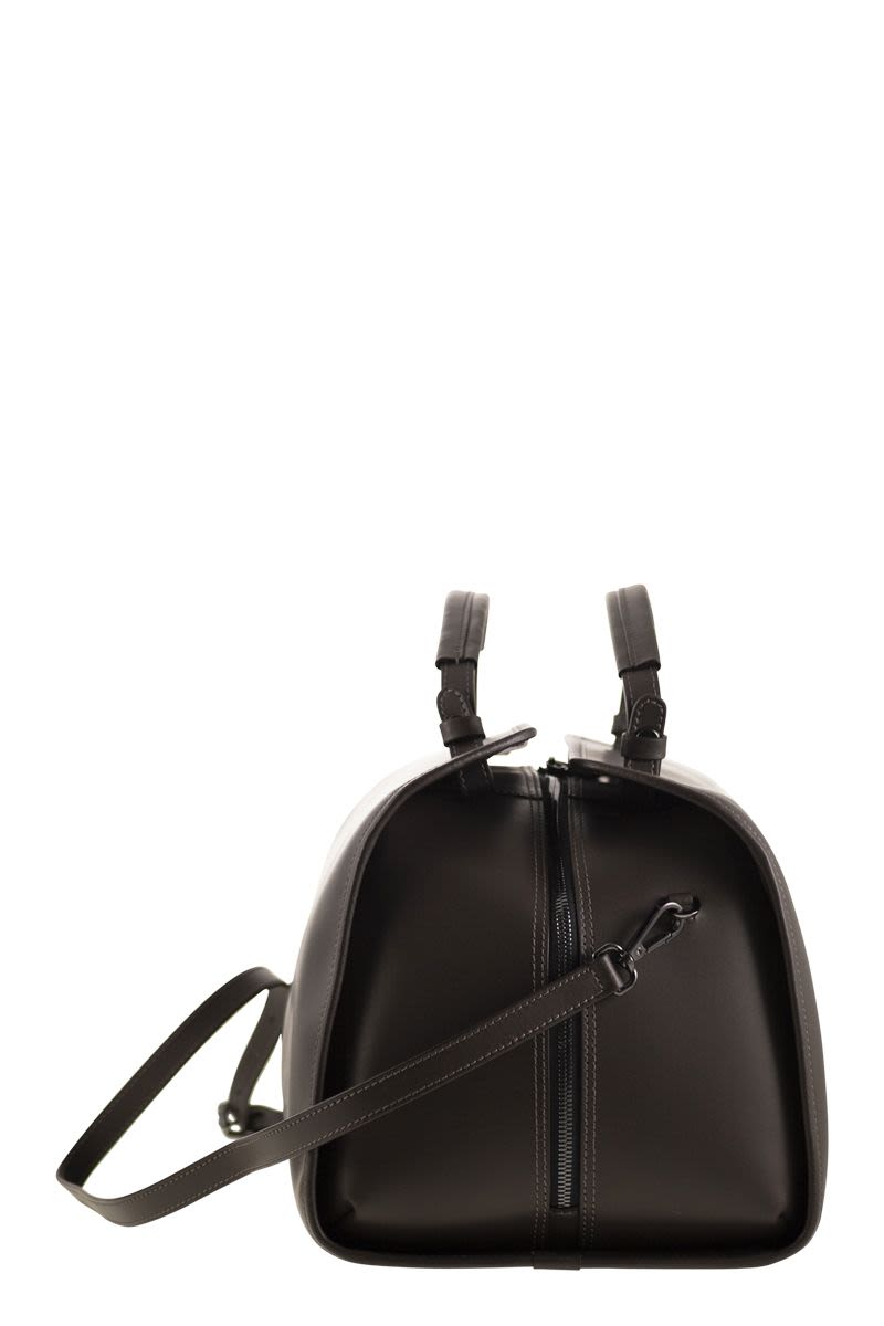 PESERICO Smooth Leather Handbag - Satchel Style (38 x 22 x 22.5 cm)