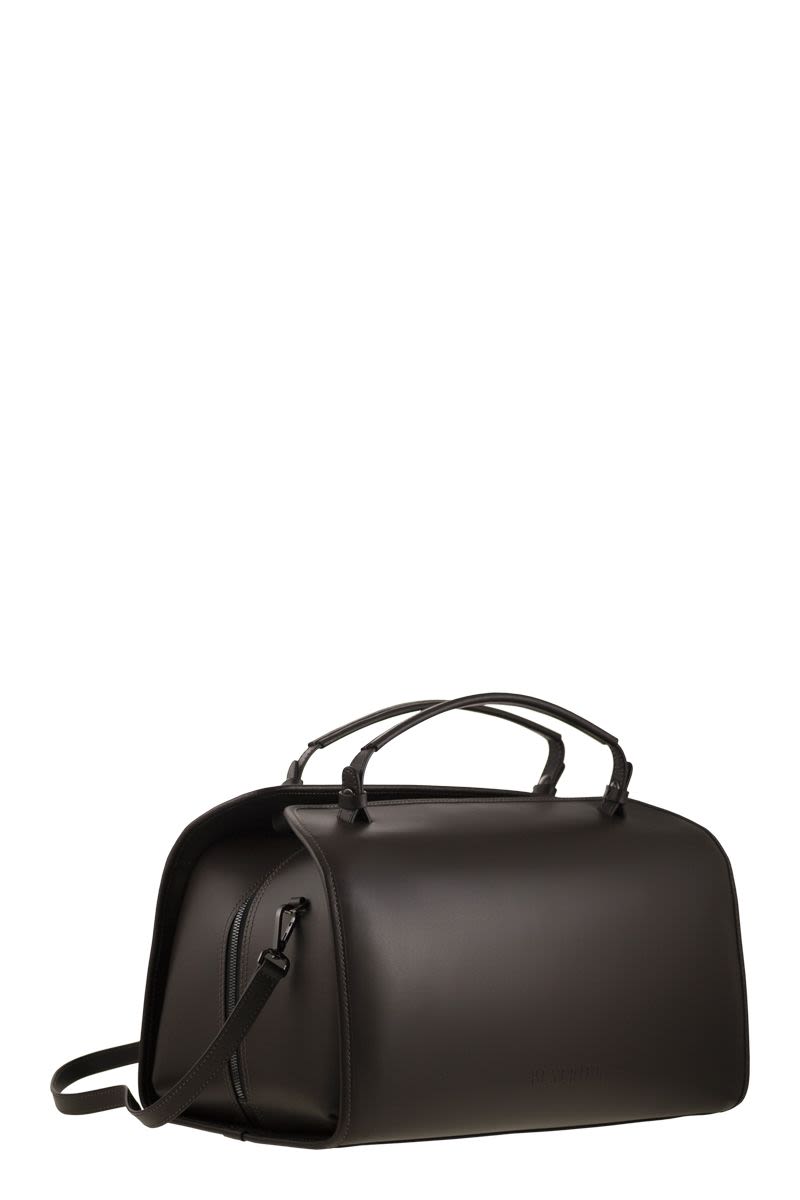 PESERICO Smooth Leather Handbag - Satchel Style (38 x 22 x 22.5 cm)