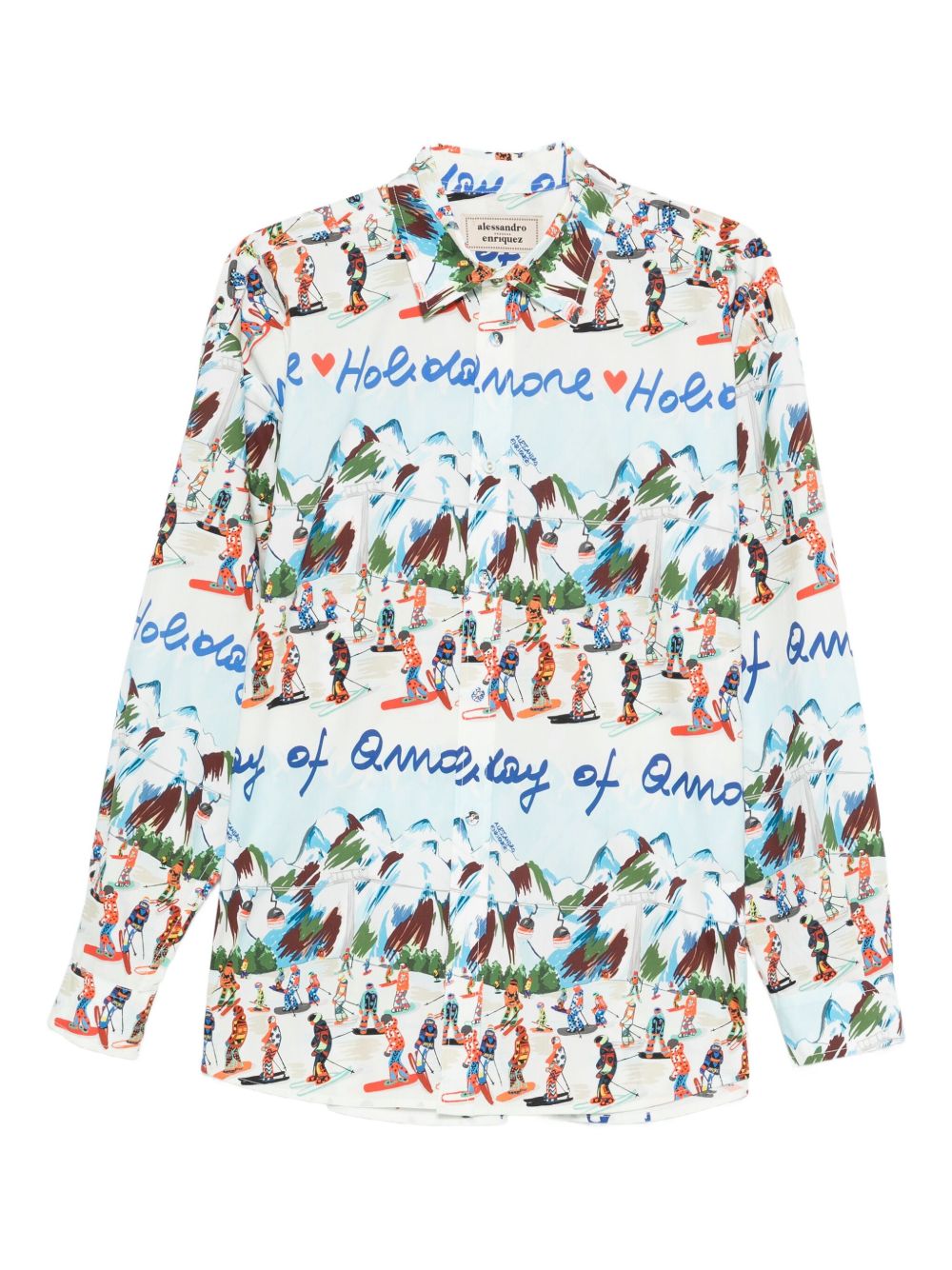 ALESSANDRO ENRIQUEZ Printed Cotton Shirt with Graphic Design