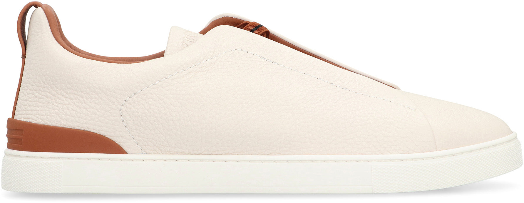 ZEGNA Logo Detail Leather Sneakers