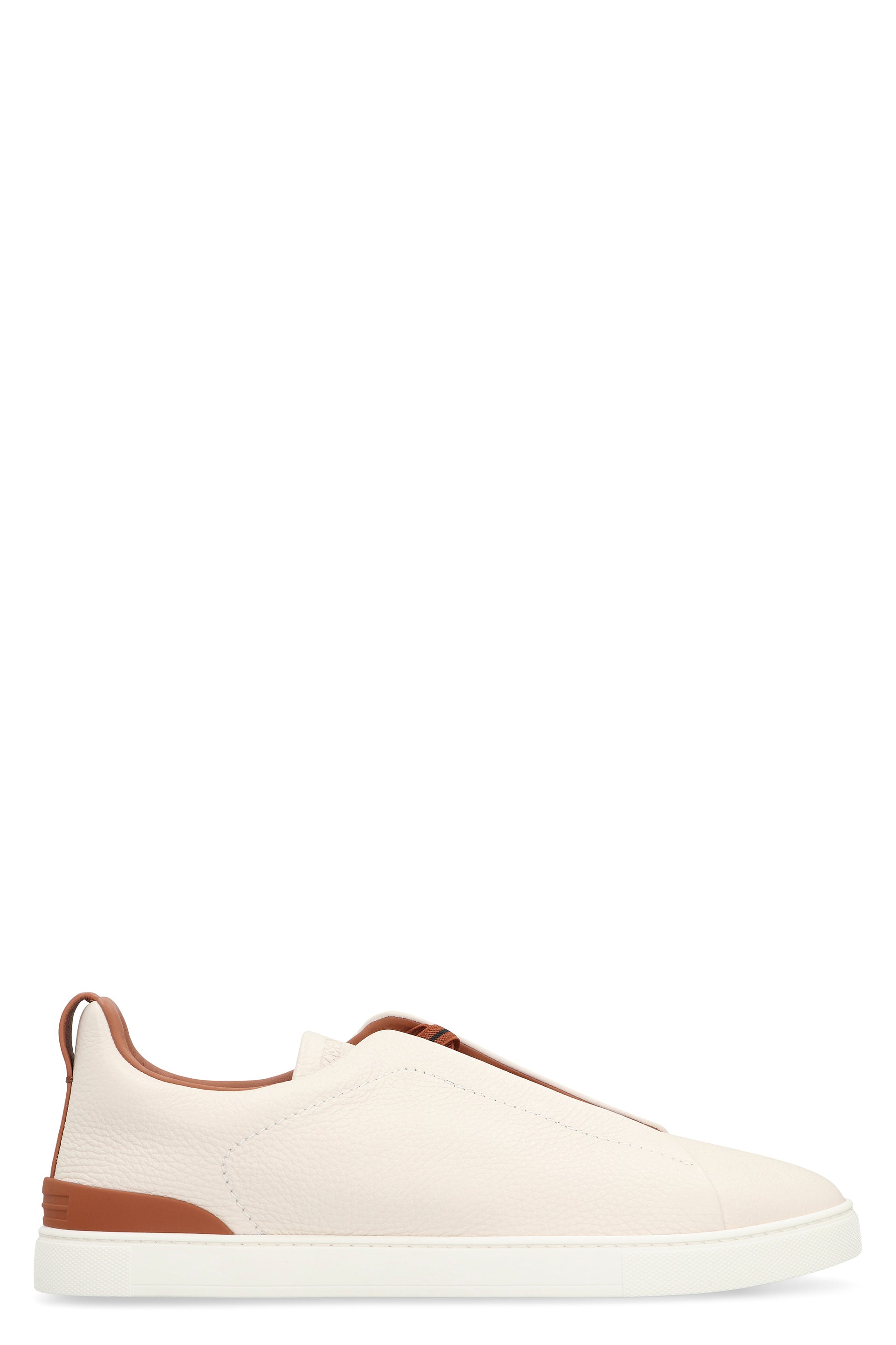 ZEGNA Logo Detail Leather Sneakers