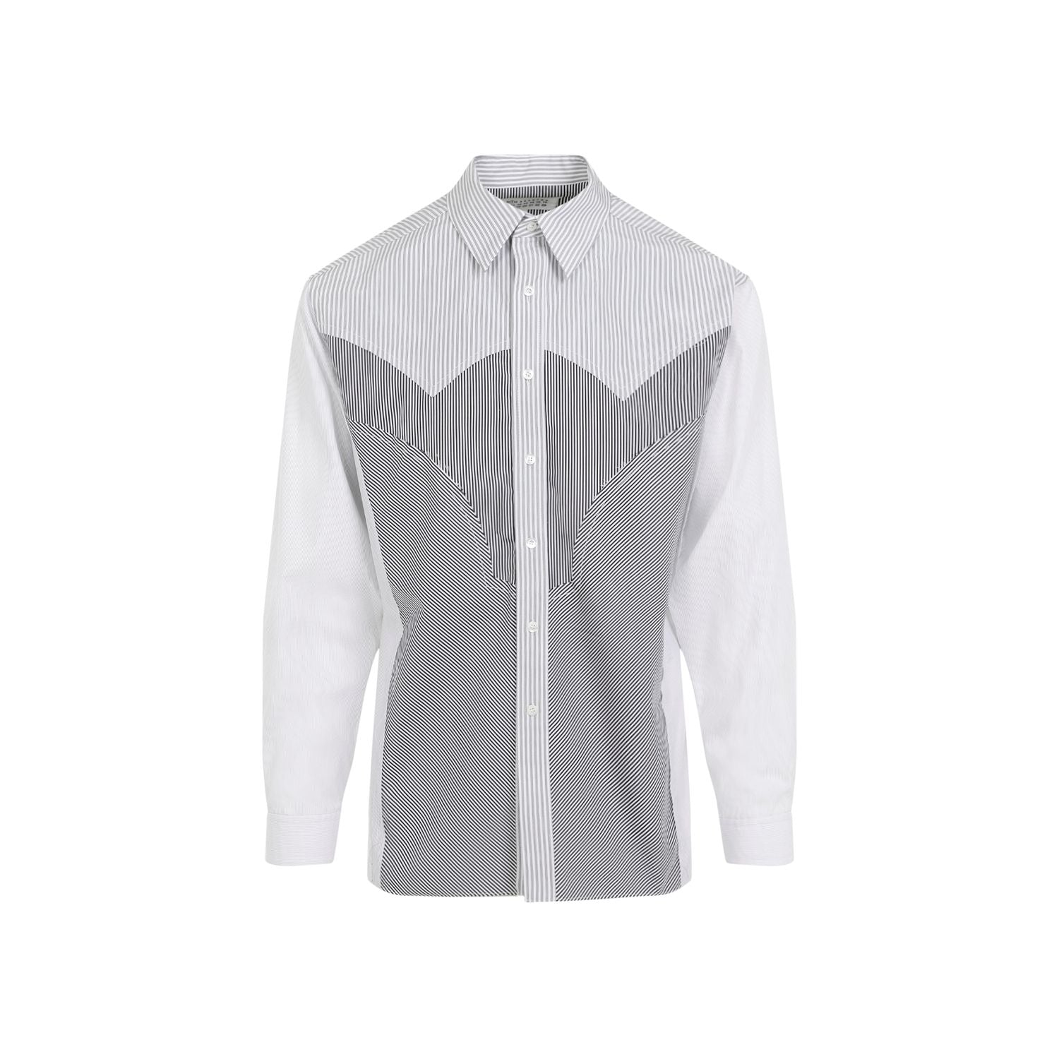 MAISON MARGIELA Patchwork Striped Shirt